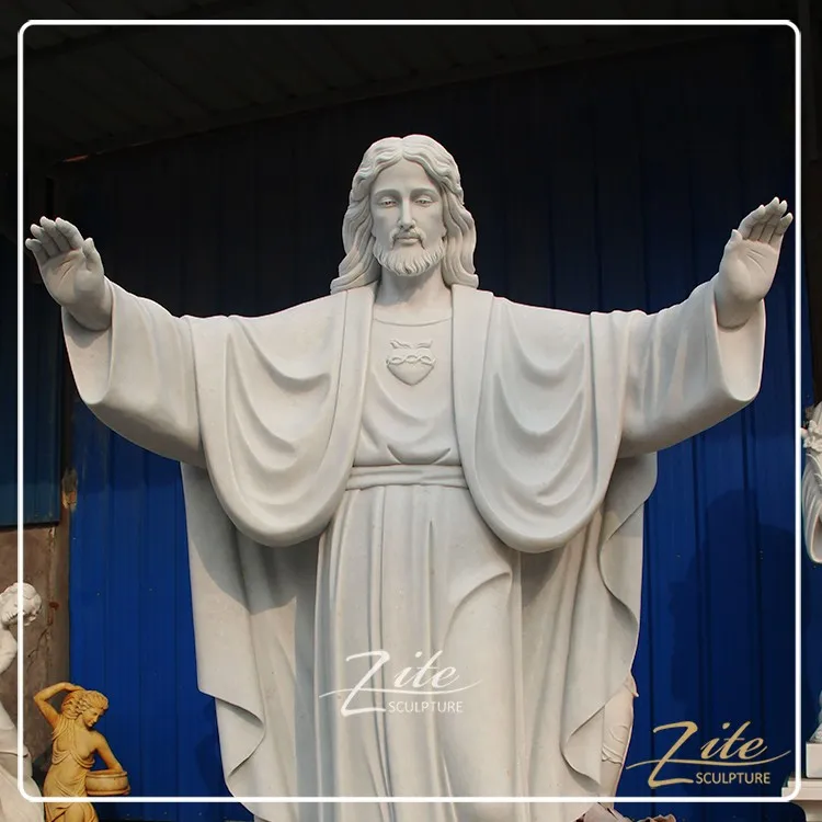 Modern Style Decorative Marble Jesus Christ Saint Expedite Statues