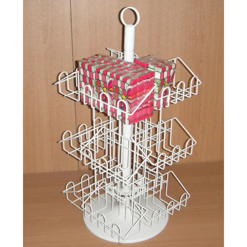 custom design metal wire basket holder promotion counter stand steel