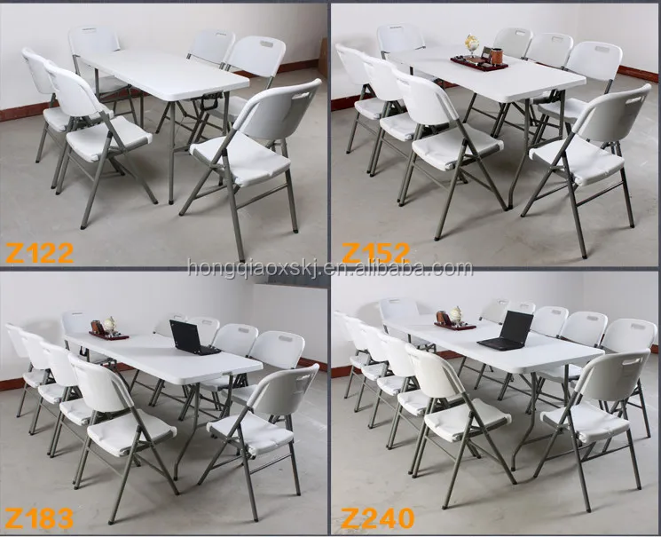 6ft Plastic Foldable Table,Used Folding Table With Chairs Attached
