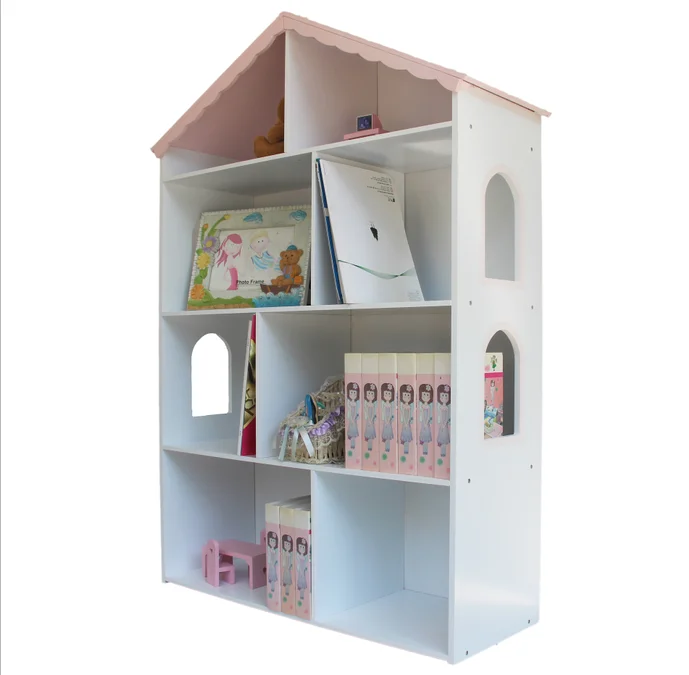 Top Hot Selling Children Wooden Doll Storage Case Kid Doll House