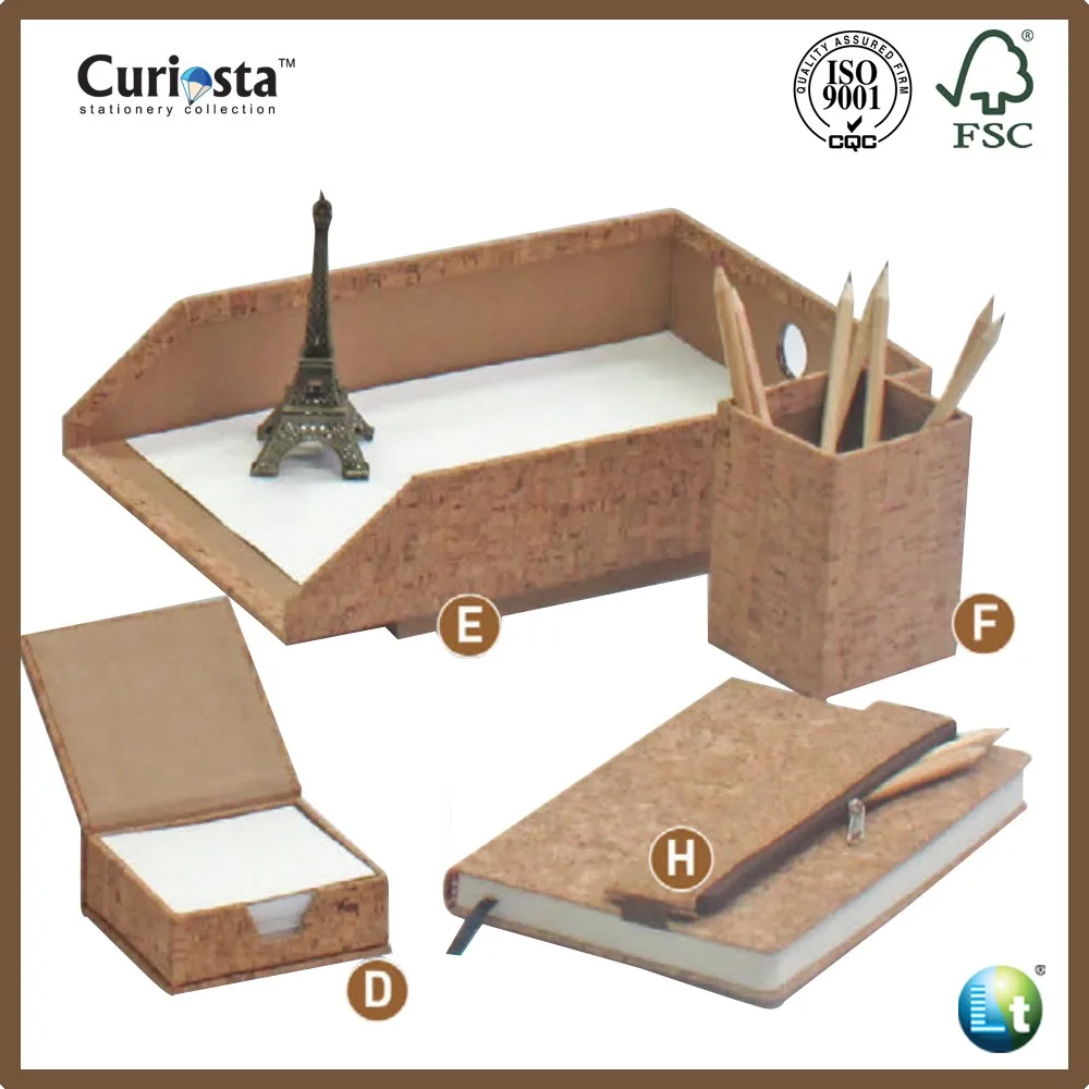 Whole Sale Cork File Tray Document Tray Magazine Tray Desk Organizer