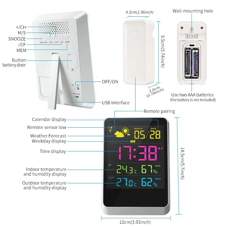 Lcd Zigbee Home Weather Forecast Station With Sensor Buy Lcd Weather