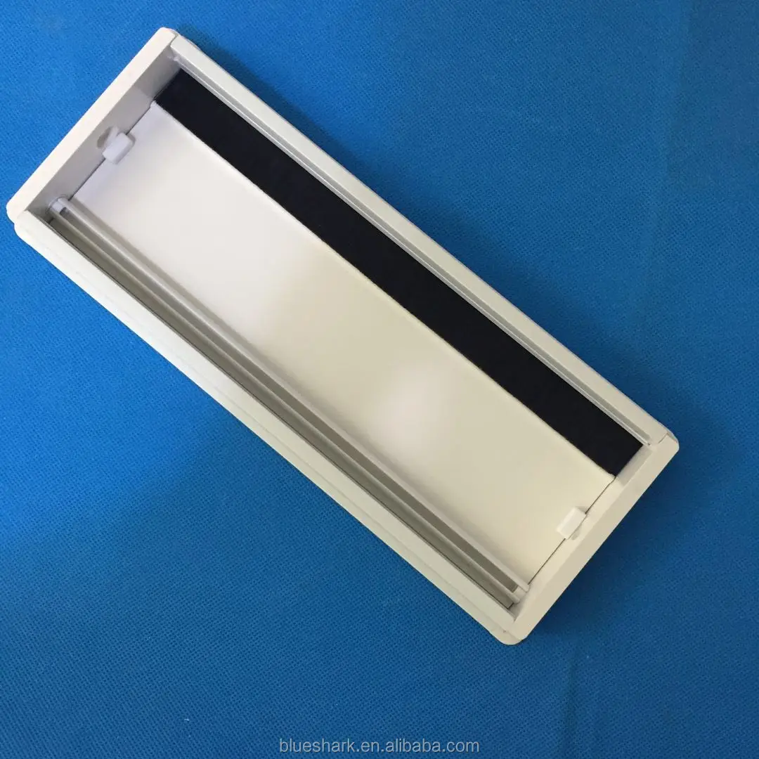 Aluminum Alloy Office Desk Wire Cable Grommet Box /white Rectangle