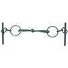 Horse Equine Product SS Snaffle Bit with Black Jointed Mouth