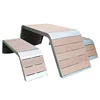 Metal and wood plastic composite/WPC outdoor garden table with bench set