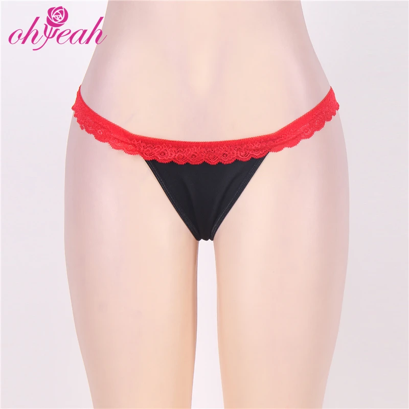 Factory Price Wholesale Four Size Back Open Women Lace Sexy Thong