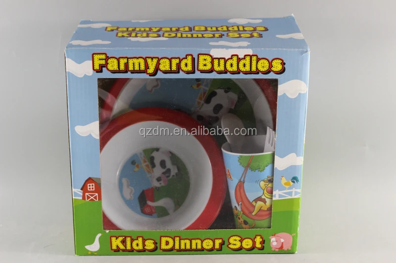 5PCS Melamine children dinnerware set Tableware set