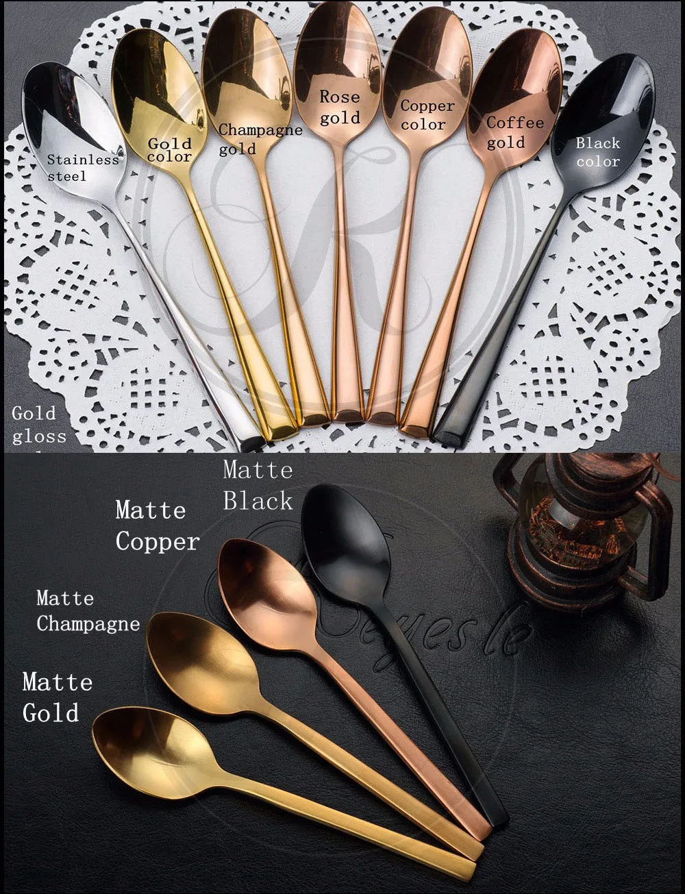 Natural Color Matte Black Cutlery,Cutlery Glitter Black,Brilliant