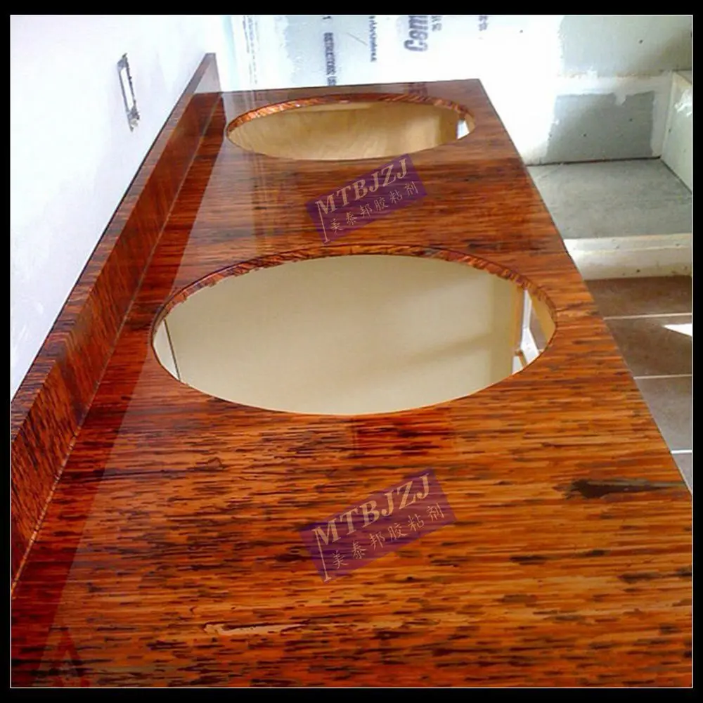 High Gloss Crystal Clear Epoxy Resin Wood Table Top Bar Counter Top