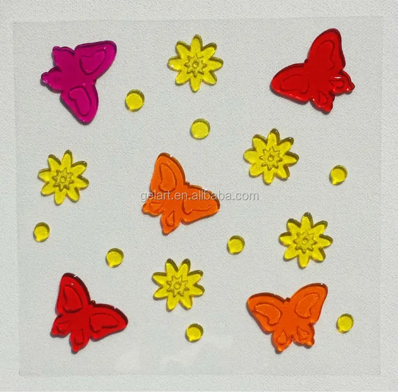 Glass Frosted Sticker Jelly Windows Stickers Normal Gel Clings Cartoon