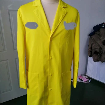 yellow lab coat