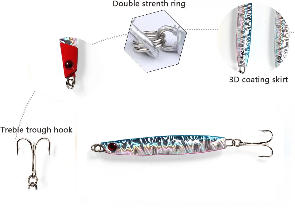 Blue Fishing Diving Board Jig Lure With Colorful Paint Buy Fishing