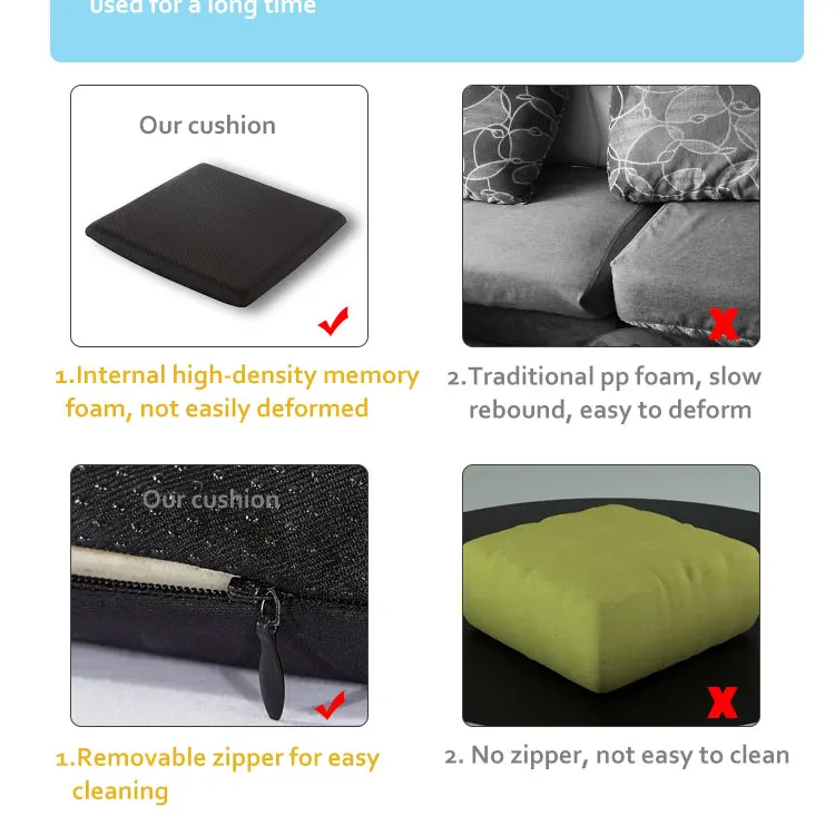 Outdoor Stadium Waterproof Fabric Cover Square Memory Foam Bath Seat Cushion For Sitting Buy