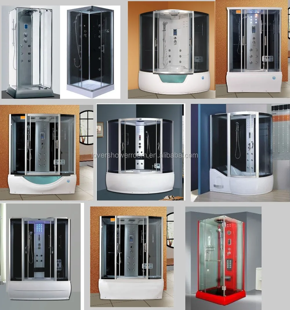 2017 New Bathroom Glass Shower Cabin Enclosed Shower Room With Led Roof