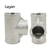 Stainless Steel ss316 3 Way T Shaped Equal Tee Coupling 1/8"-2" Female NPT SS304 Thread Pipe Fitting Adapter