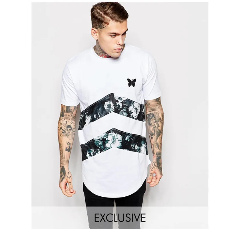 Custom short sleeve 100% cotton OEM wholesale t shirts,hemp t shirts, Curve Hem t shirt