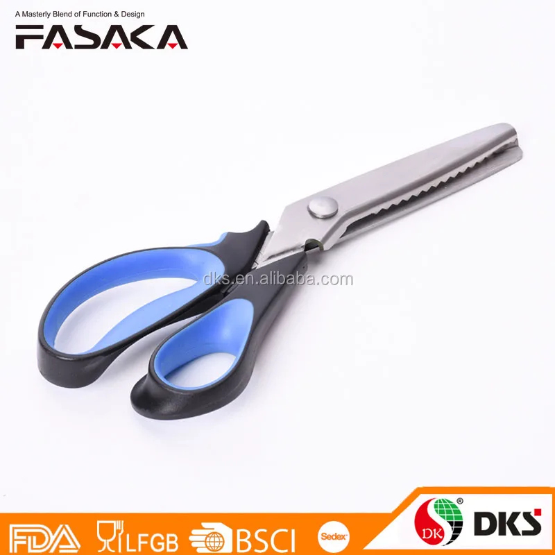Stainless Steel Teeth Fabric Scissors, Triangle Teeth 3mm-7mm, Zigzag Type,  For Cutting Lace, Sewing Material And Diy Clothing