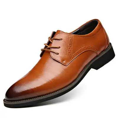 Men Dress Shoes Genui Leather Formal Business Men Oxfords Shoes