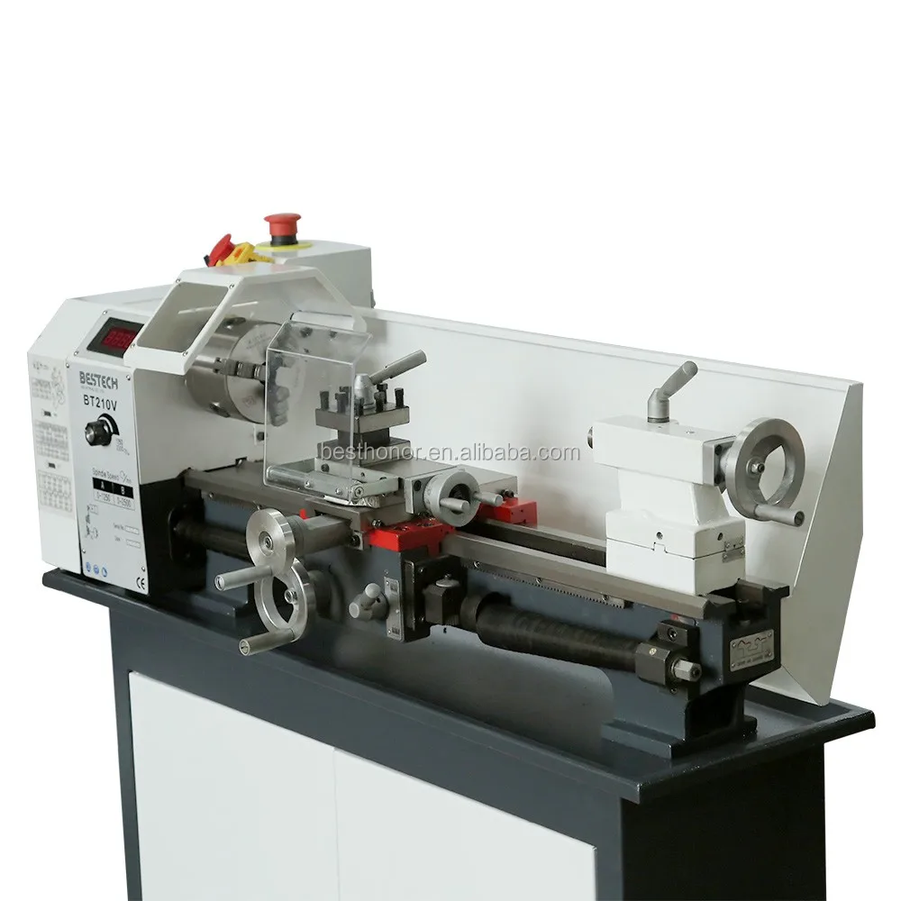 Bt210v Variable Speed Mini Small Lathe Machine With Digital Display