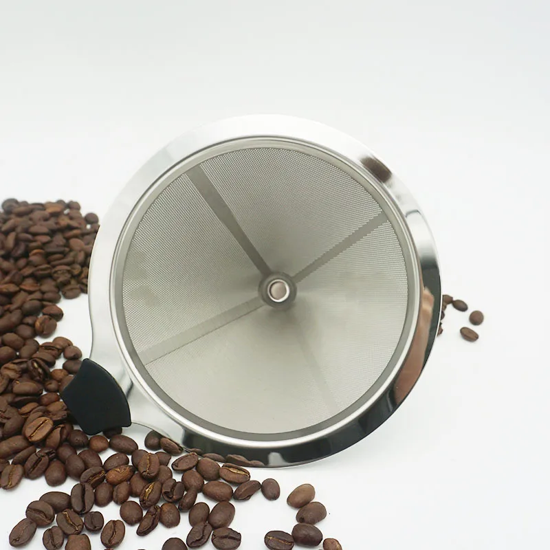 
popular food grade Stainless steel Washable Reusable Pour-Over percolator Coffee Filter 