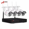 4CH 1080P HD Wireless Video Security Camera System NVR Kits,4PCS 1080P Wireless Weatherproof Bullet IP