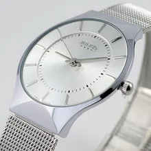 Marca de moda de luxo JULIUS relógios homens de aço inoxidável relógio de mostrador de relógio pulseira de relógio de quartzo Ultra fino masculino