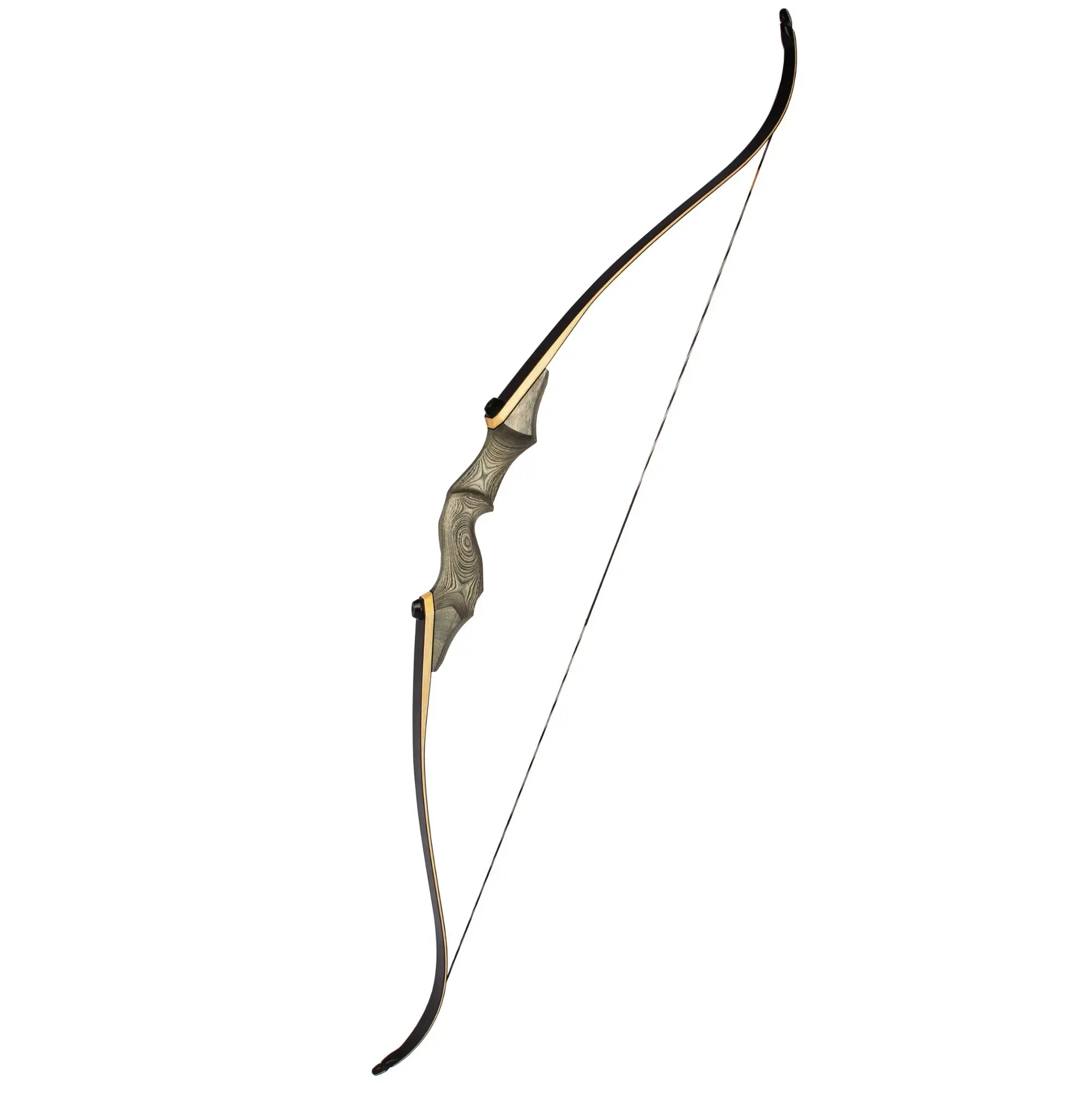 F178 58" Fiberglass Wood Take Down Hunting Recurve Bow With 3055lbs Rh