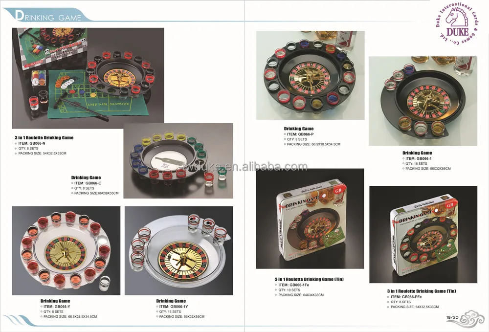 Zwarte Tafel Russische Drinken Roulette Spel Met 6 Borrelglas