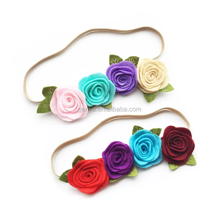 Beatiful Fabric Flower Hair Elastics Hair Bands With Elastics Buy