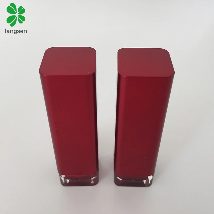 Luxury plastic suqare shaped lipstick tubes