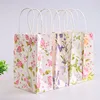 Wholesale beautiful kraft paper gift bags with handle for wedding / christmas / party