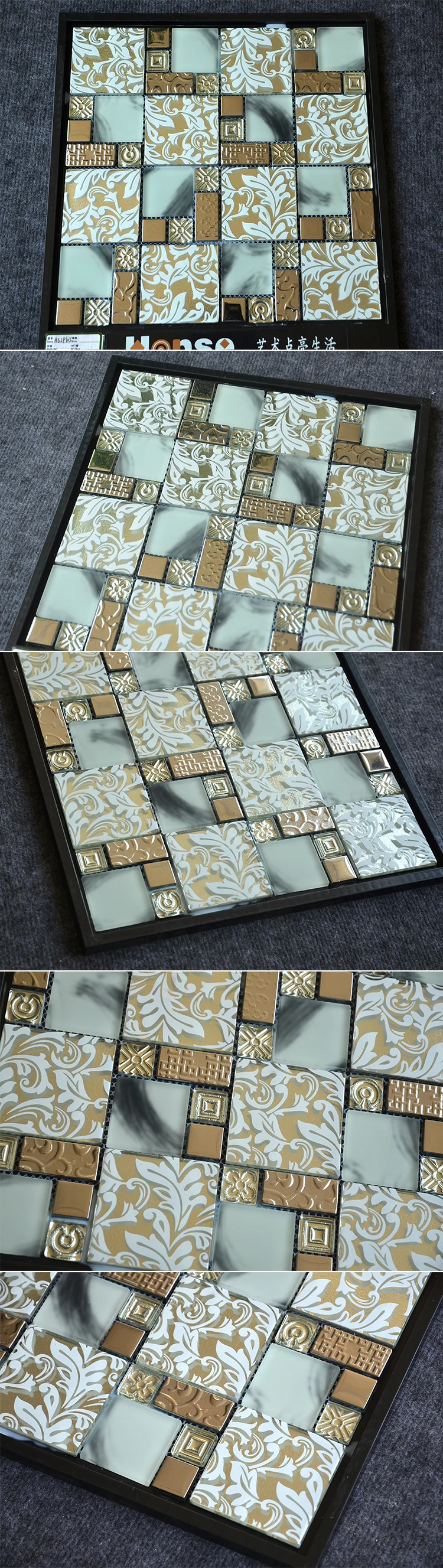 chevron 2x2 glitter crystal glass mosaic tile shower floor prices