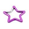 HXY High quality Spring Snake Hook Clip Pink Star Shaped Carabiner For Promotional Gifts