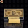 24K Gold 1928 2 Dollar Bill Gold Foil Banknote for Collection Gift