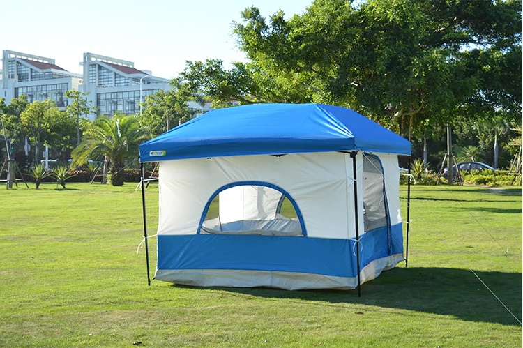 A Complete Set Of Camping Tents And Windbreak Tents Hanging In Four ...