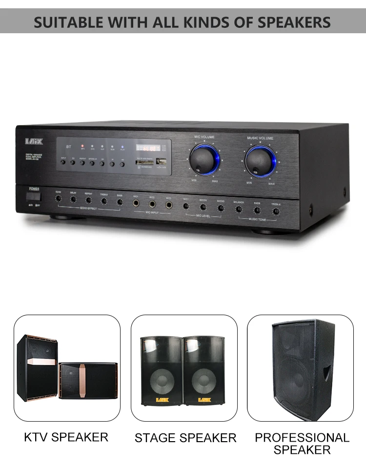 Laix Av108 Power Audio Hight Amplificador Oem Odm Home Amp Professional Karaoke Amplifier Buy