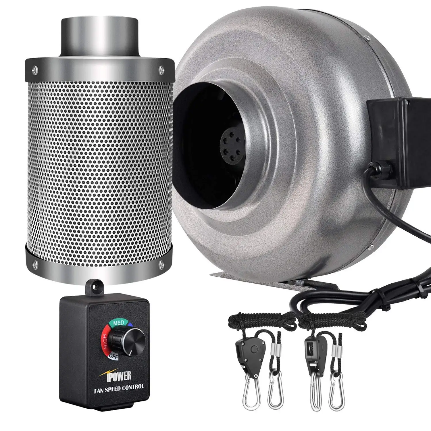 4in inline fan carbon filter