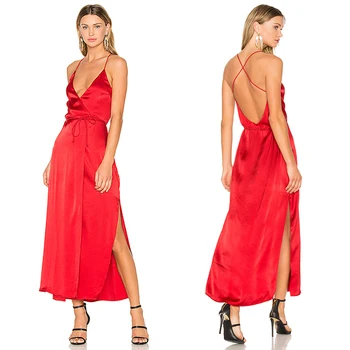 robe rouge bretelle