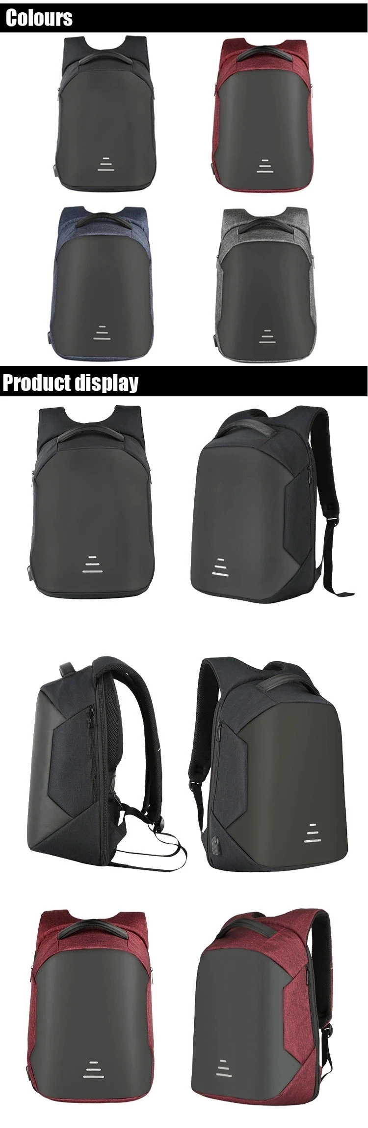 2018 Popular anti-theft anti thief theft men's waterproof smart USB charging laptop mochilas bagpack backpack back pack bag men