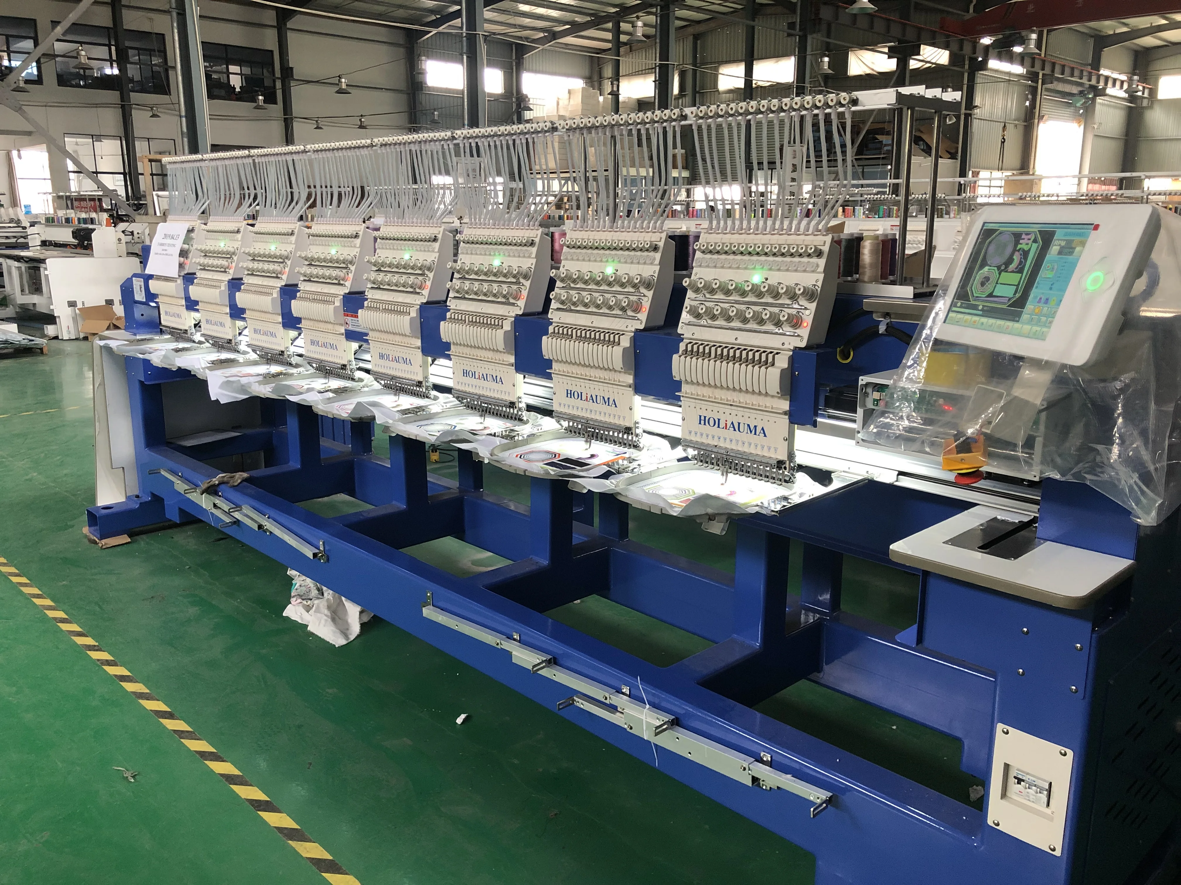 Computer embroidery machine with beading device