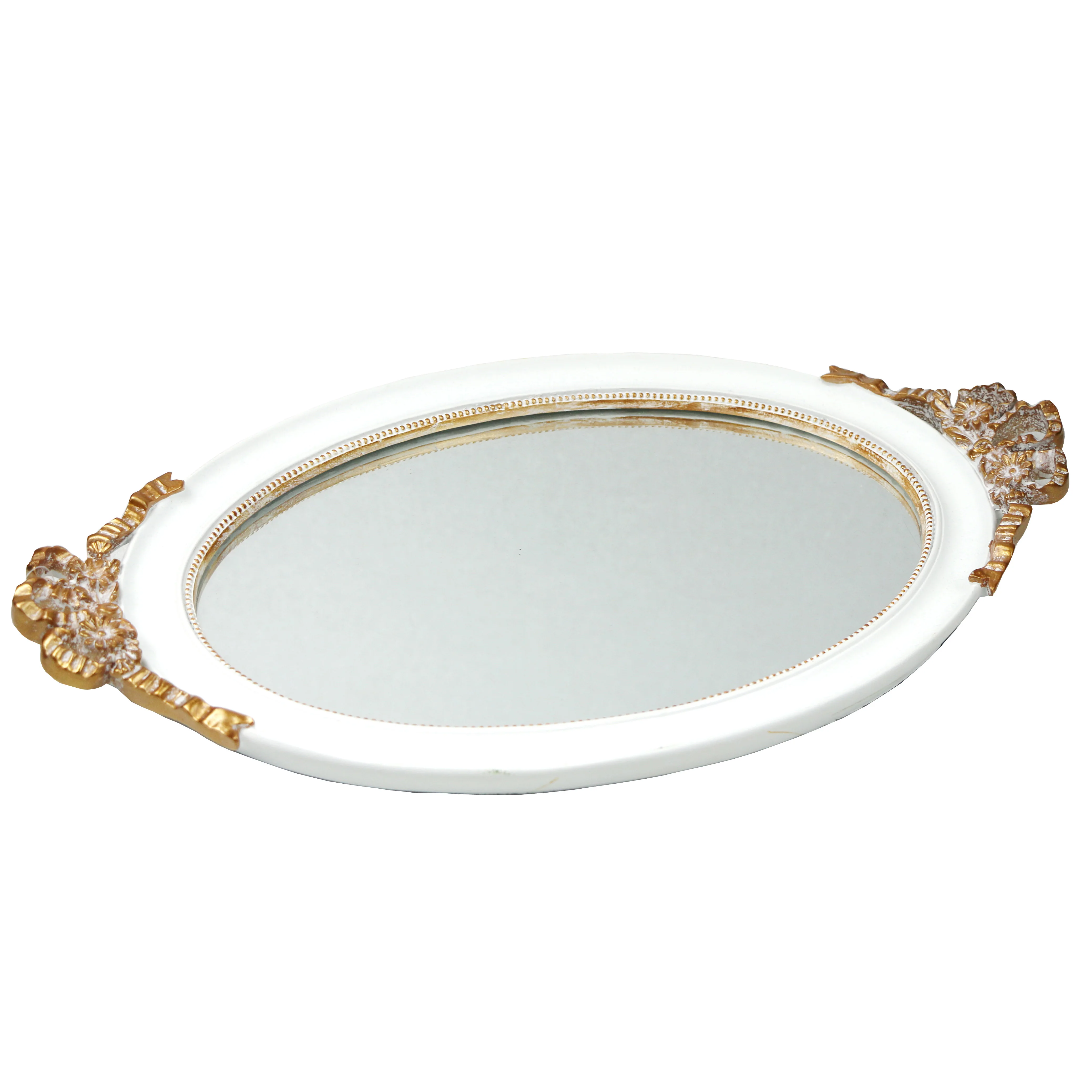 Wholesale Polyresin Frame Mirror Tray Decorative You Dresser