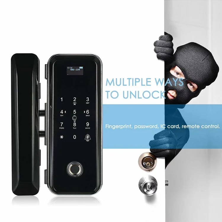 Electronic Smart Password Wifi Hidden Digital Internal Glass Door Lock