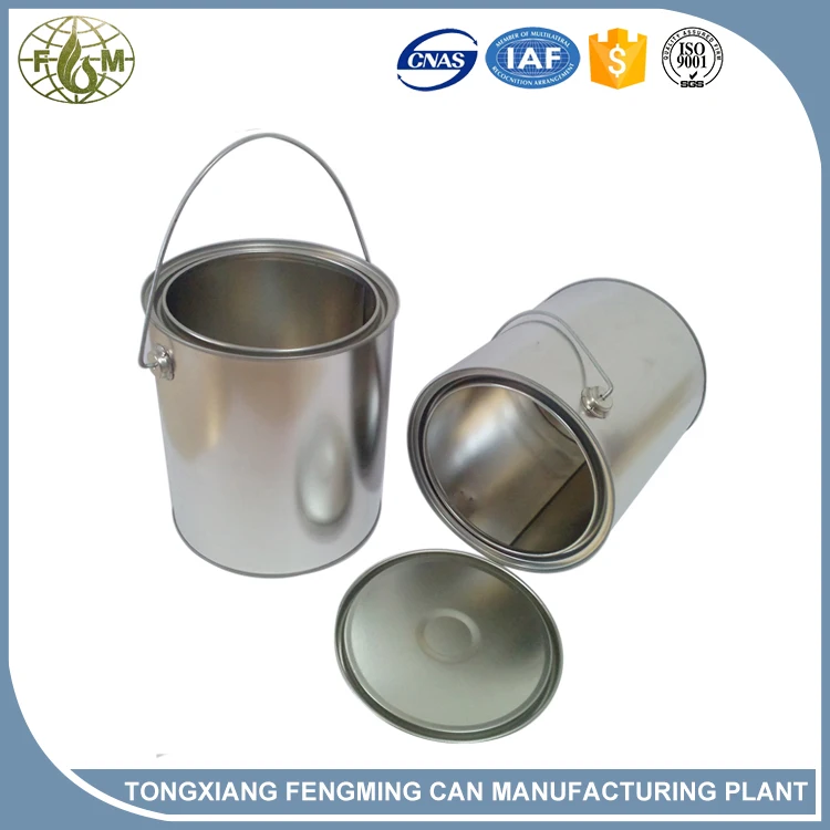 Un Approved Packaging Airtight 1gallon Tin Bucket Container For Paint