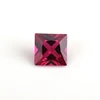 Wuzhou Synthetic Ruby Red color 6.0x6.0mm Square Loose Gemstone