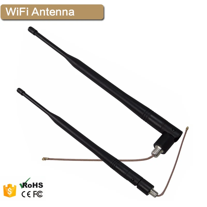 Wifi Router With External Antenna Black SMA RP Connector 2.4Ghz 3dBi