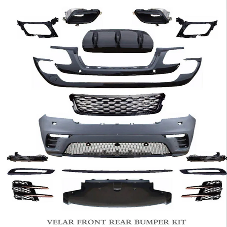 2017 Velar Front Bumper Kit For 2018 Range Rover Velar Body Kit Black ...