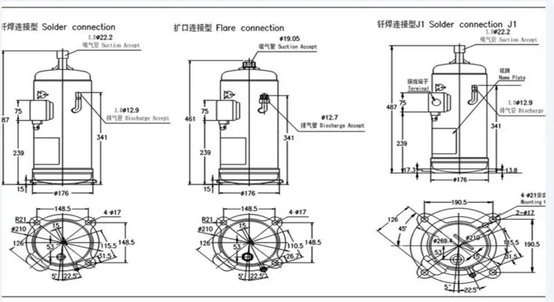 R404a Horizontal Type Highly Hitachi Rotary Compressor Ds1529s1 - Buy Sns-Brigh10