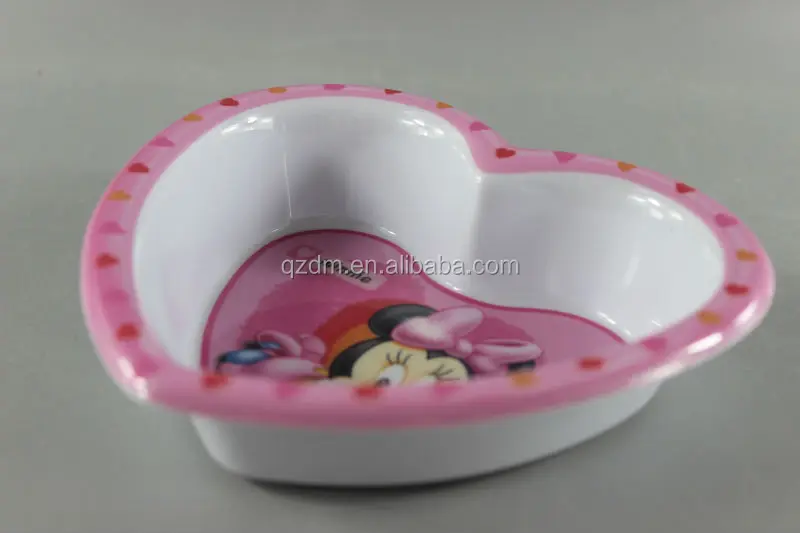100% Melamine kid's Loving Heart Bowl Candy Bowl
