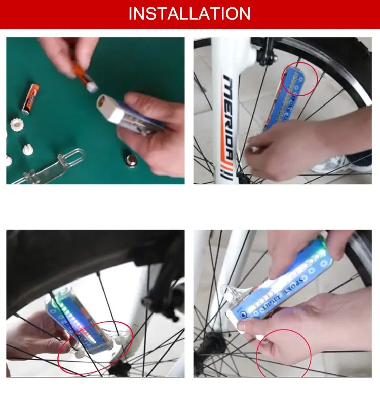 Leadbike Waterproof 32 LED Cycling Bicycle Wheel Light Bike DIY Programmable Spoke Light