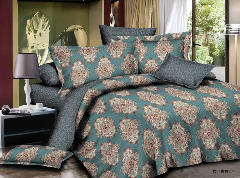 New Design 6pcs Printed Quilt Set,Printed Bedding Set For Malaysia And